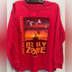 Ducks Unlimited Red Long Sleeve Kids Tee